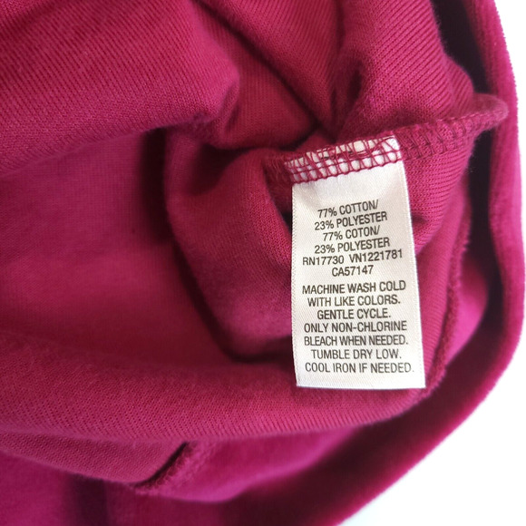 Merona Velour Full Zip Hoodie Women M Fuchsia Pink Long Sleeve Pocket Causal - Picture 10 of 11